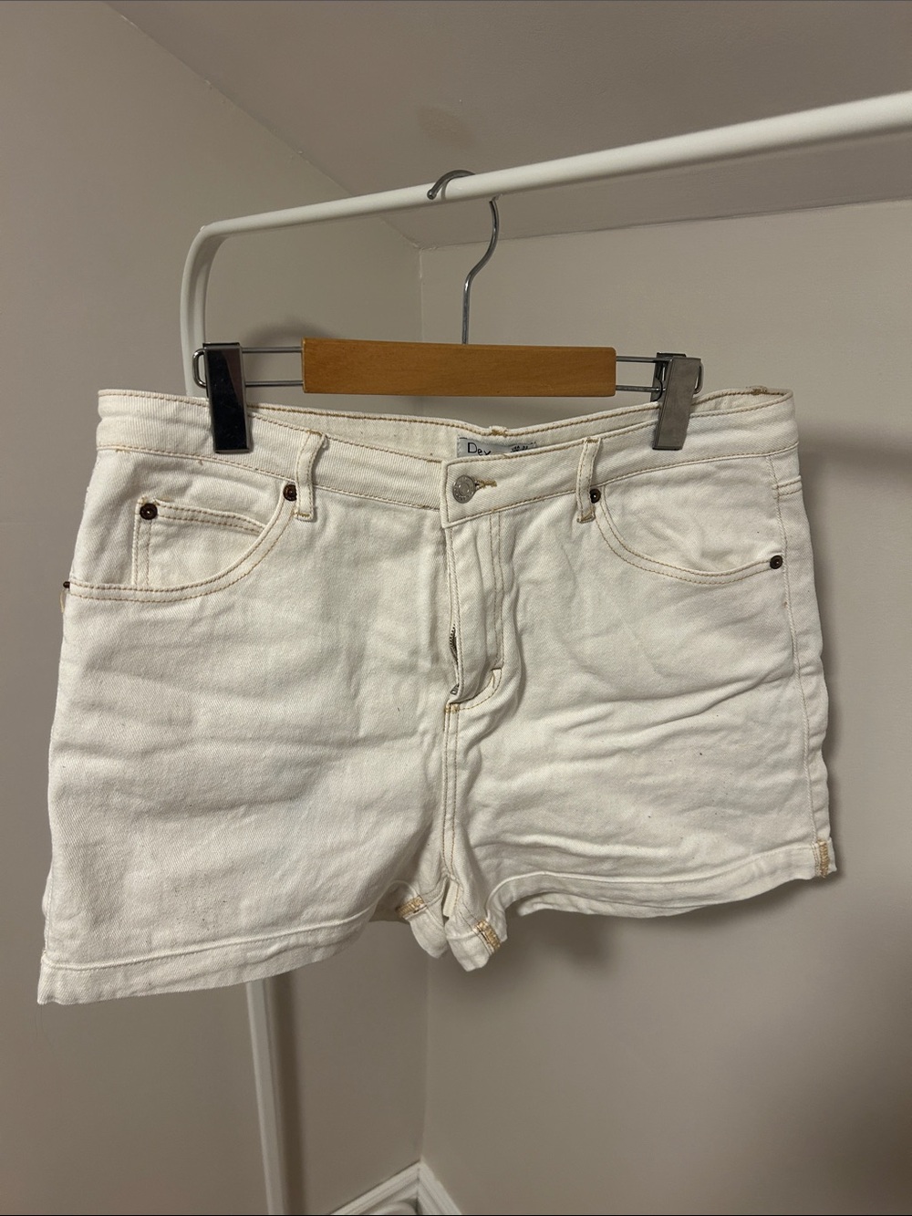 Dex White Denim Cutoff Shorts